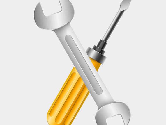 Screwdriver and Wrench Crossed